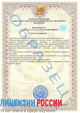 Образец сертификата соответствия (приложение) Прокопьевск Сертификат ISO 27001